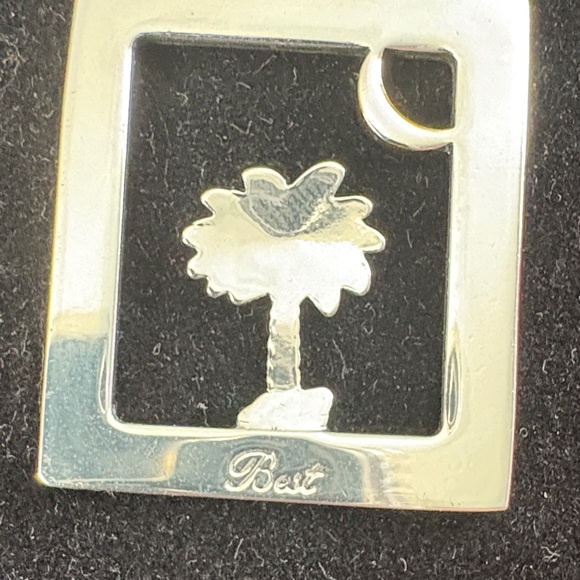 Palmetto SC Moon Gold and Silver Palm Tree Pendant by Best - Picture 2 of 4